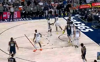 kaiyun-约翰逊杀入禁区上篮再中,掘金打出12-3小高潮反超比分